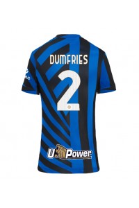 Inter Milan Denzel Dumfries #2 Voetbaltruitje Thuis tenue Dames 2024-25 Korte Mouw